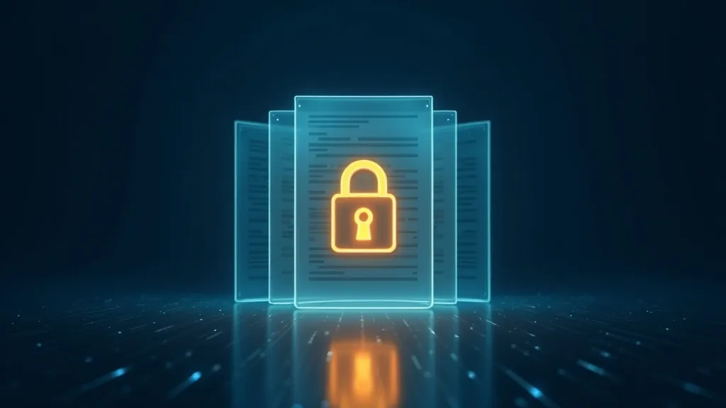 PDF-dokumente wat agter 'n privaatheidslot-skild op 'n plaaslike toestel saamsmelt