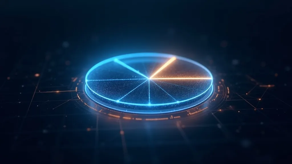 Glowing segmented ring showing part of a whole as a percentage