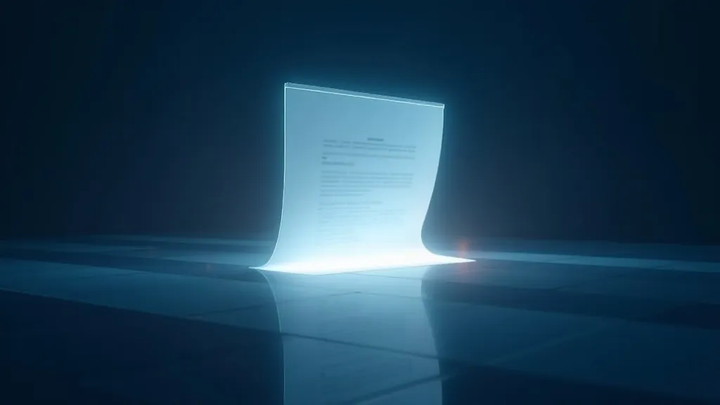 Zářící stránka dokumentu s diagonálním průsvitným pásem vodoznaku přes text